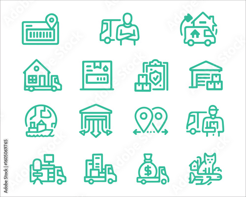 Moving, shipping related, pixel perfect, editable stroke, up scalable vector icon 2