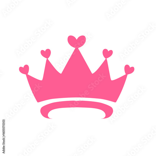 women's day pink crown vector