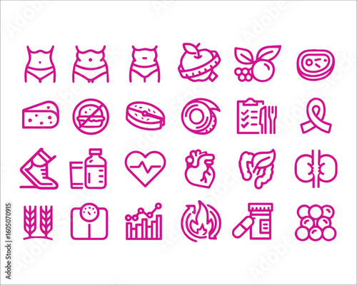 Nutritionist related, pixel perfect, editable stroke, up scalable square line vector icon 