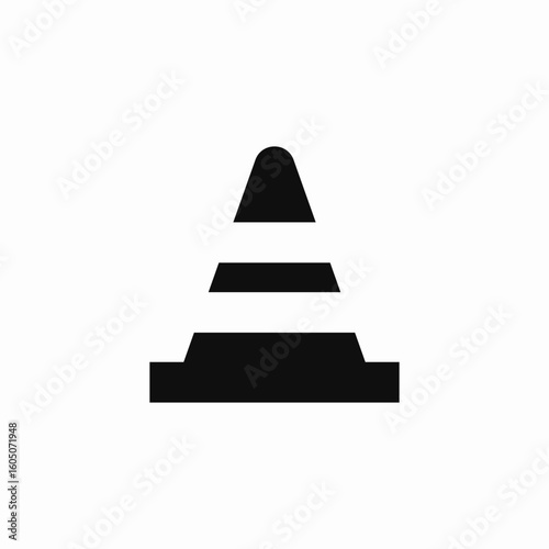 traffic cone icon sign vector