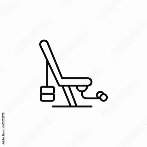 workout chair icon sign vector