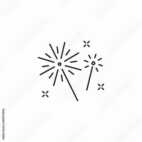 celebration sparks icon sign vector