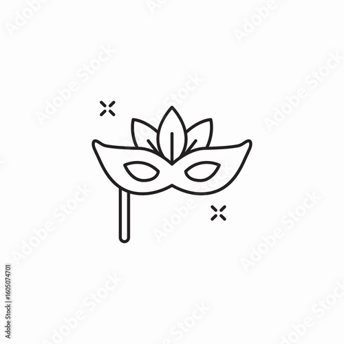 ceremony mask icon sign vector