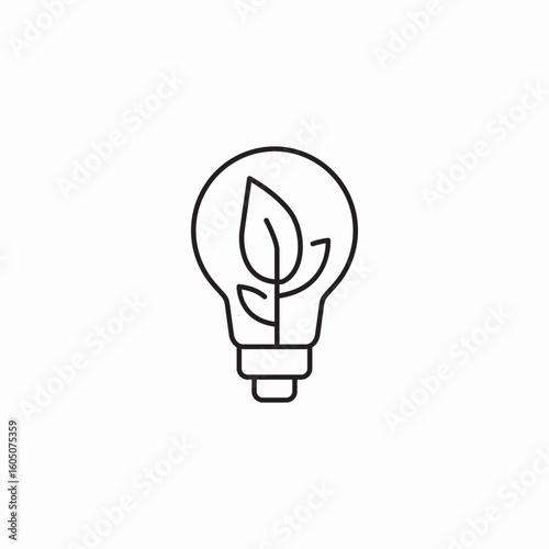 eco bulb icon sign vector