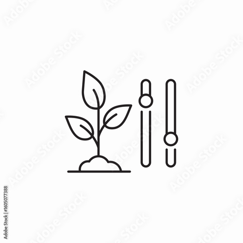 plant adjustment icon sign vector