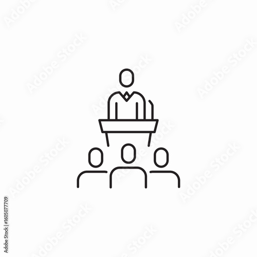 public speech icon sign vector