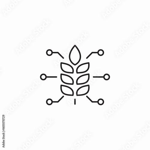 wheat products technology icon sign vector