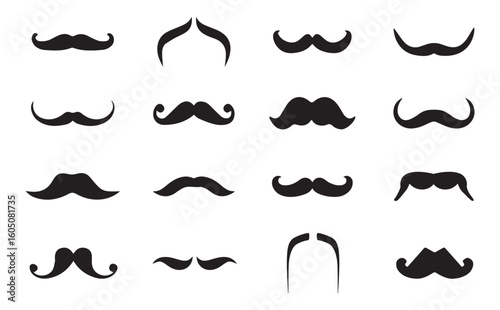 mustache collection set. set of mustaches. Mustache icon collection