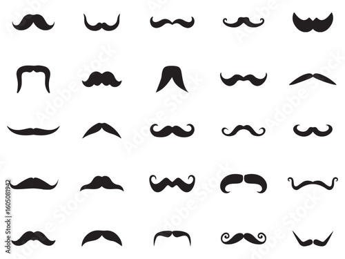 collection of mustaches. set of mustaches. set of mustache vector