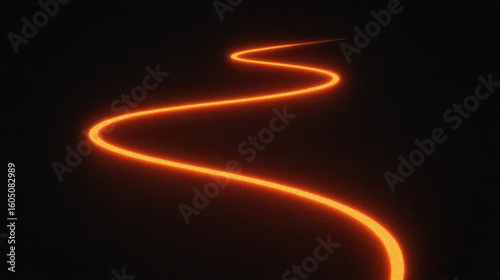 Back to School, Glowing orange neon light curves back to school with bright vibrant lines black background creating dynamic and energetic visual