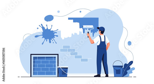 Artistic Wall Painting Project By A Professional Painter For Room Decor