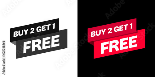 Buy 2 Get 1 Free Strip Banner – Flash Deal Ribbon