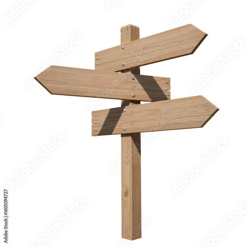 Rustic Wooden Signpost: Natural Charm for Direction and Exploration