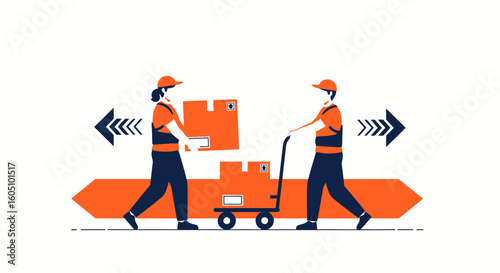 Efficient Delivery Service Delivering Packages With Speed And Precision Concept