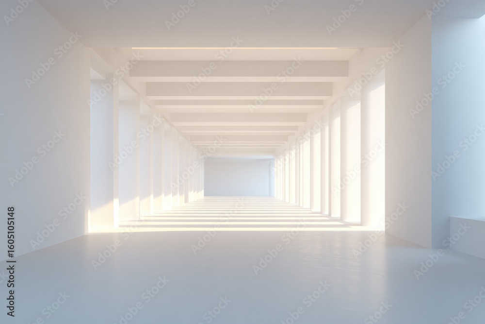 Fototapeta premium capture minimalistic expansive space with clean lines focusing on visual extension of environment