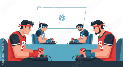 Exciting Esports Tournament Professional Gamers Competing for Victory and Glory