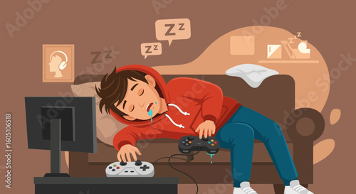 Exhausted Gamer Fell Asleep During Video Game Session On His Sofa