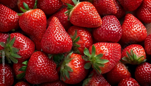 Wallpaper Mural a bunch of red strawberries are shown in a close up Torontodigital.ca