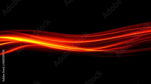 Abstract fiery waves