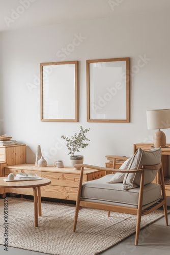 Wallpaper Mural Boho Living Room Poster Frame Mockup
 Torontodigital.ca