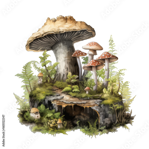 mushroom tree stump