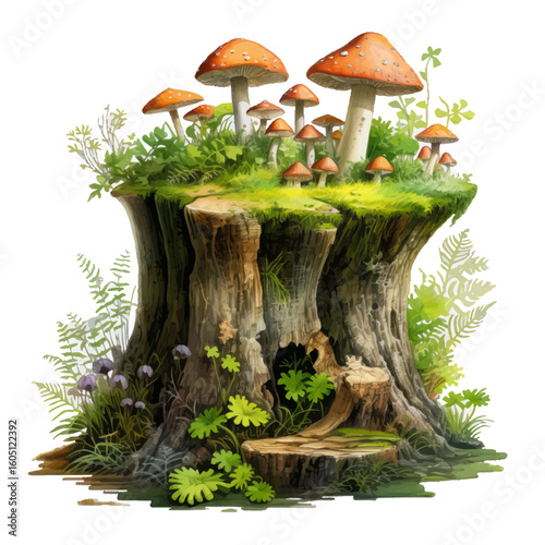 mushroom tree stump
