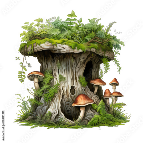 mushroom tree stump