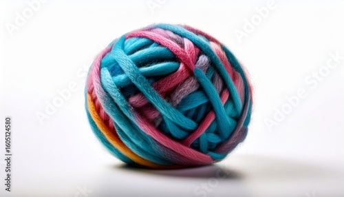 Wallpaper Mural soft felted wool ball isolated on a white background ideal for crafts and decorations Torontodigital.ca