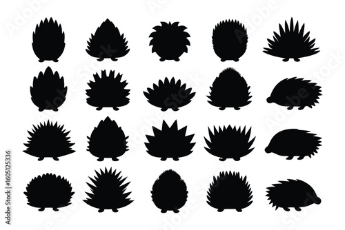 Collection of silhouetted yaks in various poses showcasing their majestic horns and shaggy fur