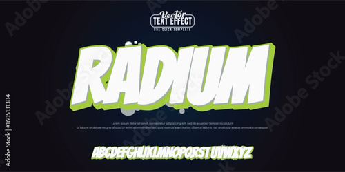 RADIUM Graffiti Font – Bold 3D Style with Neon Glow Effect