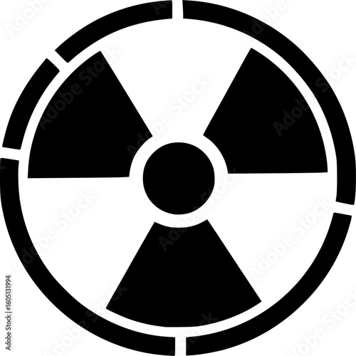 nuclear symbol stencil icon vector illustration