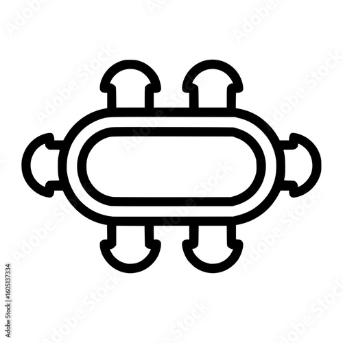 Outline Icon of an Isolated Online Poker Game Table
