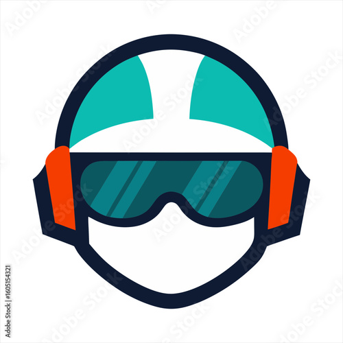 vector illustration of helmet