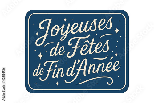 Bonne fête de fin d'année - Bannière de Noël festive - Meilleurs vœux pour la nouvelle année - Éléments décoratifs vectoriels de fête et guirlandes - Flocons de neige et étoiles