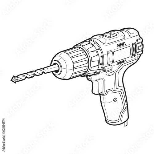 Electric Drill Vector