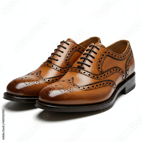 pair of brown shoes