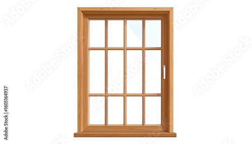 Wooden window illustration