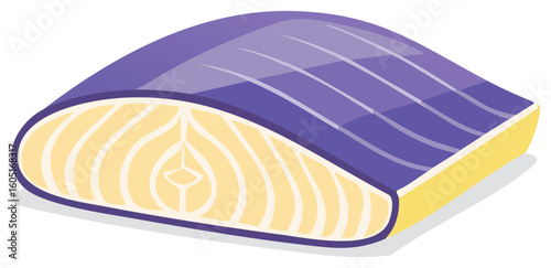 Fresh salmon fillet, vibrant colors, seafood delicacy for healthy cooking and exquisite cuisine, ingredient icon, food staple