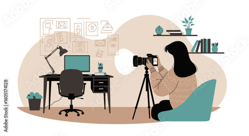 Professional Photographer Working From Home Shooting Product Photos For Online Store