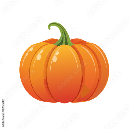 Pumpkin Food Icon Isolated on a Transparent Background 