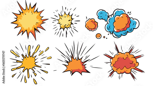 Comic Sound Effects Vector on White Background