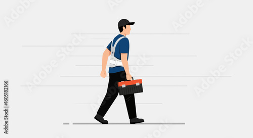 Technician In Motion Delivering Essential Equipment To Maintain Facilities