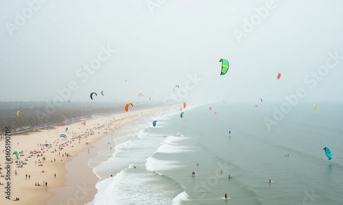 Kitesurfing Paradise A Breezy Day at the Beach