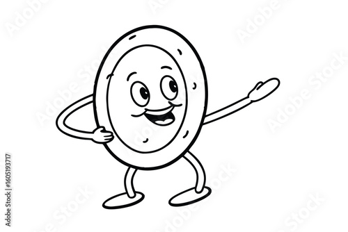 Bagel Mascot Spinning Like A Hula Hoop Fun V