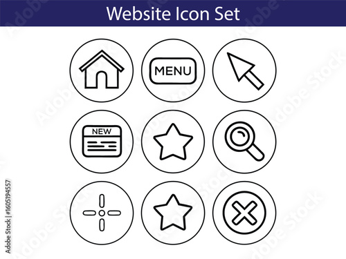 Web icon set. Website set icon vector. for computer and mobile