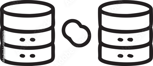 Database server rack with network cables and ports technology computer