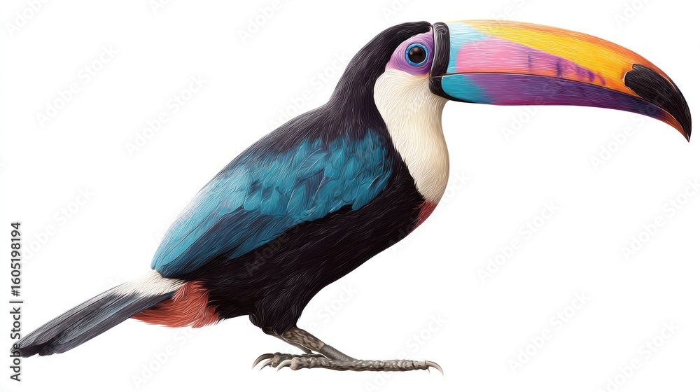 Fototapeta premium Colorful toucan profile (2)