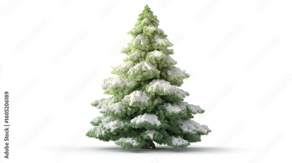 Fototapeta premium Snowy Christmas Tree