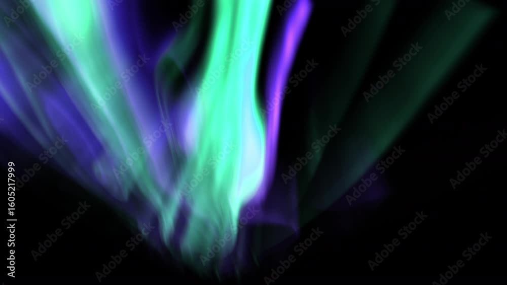 Aurora Dancing Colors Green and Purple Loop