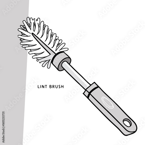 Lint brush with bristles designed for removing lint from fabrics  